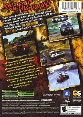 Hummer Badlands (USA) box cover back